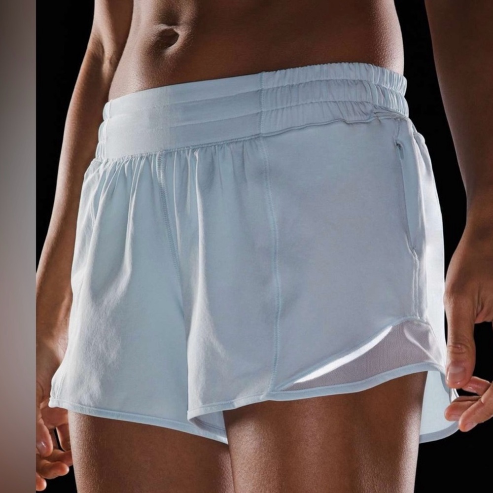 Lululemon Hotty Hot Low Rise Shorts | size 2 | 4 inch inseam | Powder Blue